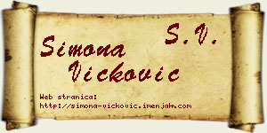 Simona Vicković vizit kartica